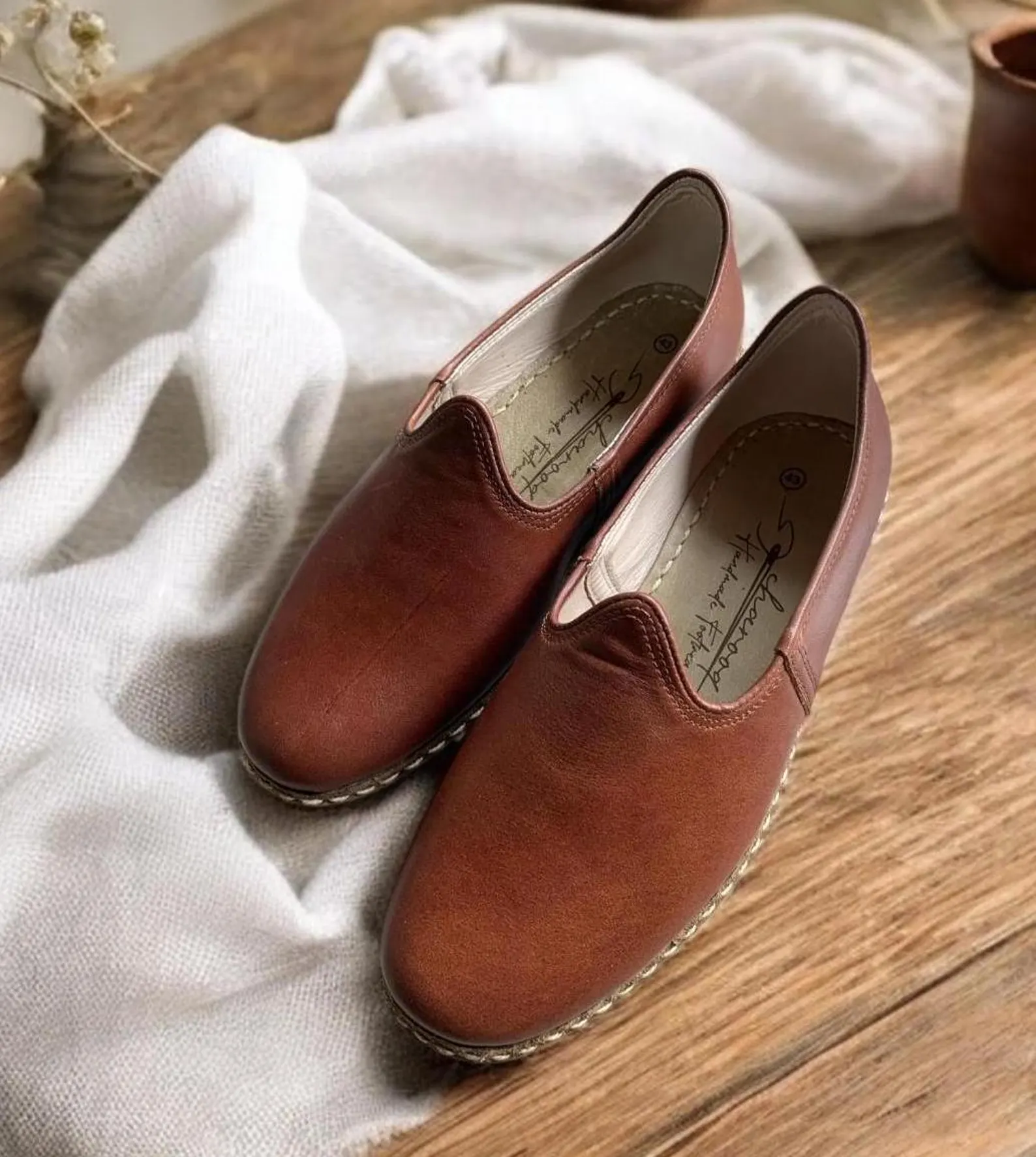 Handcrafted leather shoes